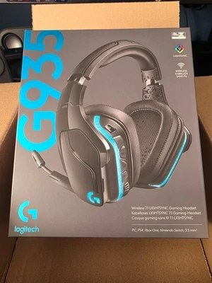 Logitech G935 RGB Wireless Headset, 7.1 Surround Sound (PC, XBOX, PS5 & more) - Image 1 of 2