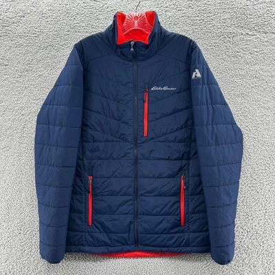 Chaqueta Eddie Bauer Para Hombre Mediana M Azul Reversible Cremallera Completa Primera Ascensión Chaqueta Foto 1 de 4