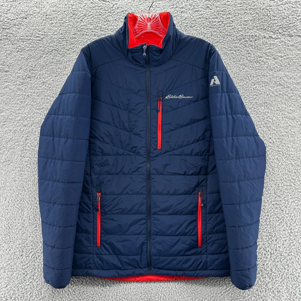 Chaqueta Eddie Bauer Para Hombre Mediana M Azul Reversible Cremallera Completa Primera Ascensión Chaqueta Foto 1 de 4