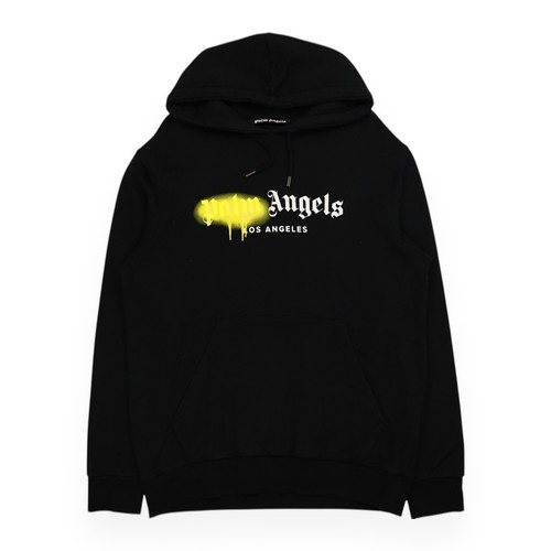 Felpa con cappuccio Palm Angels Spray Los Angeles taglia media nera