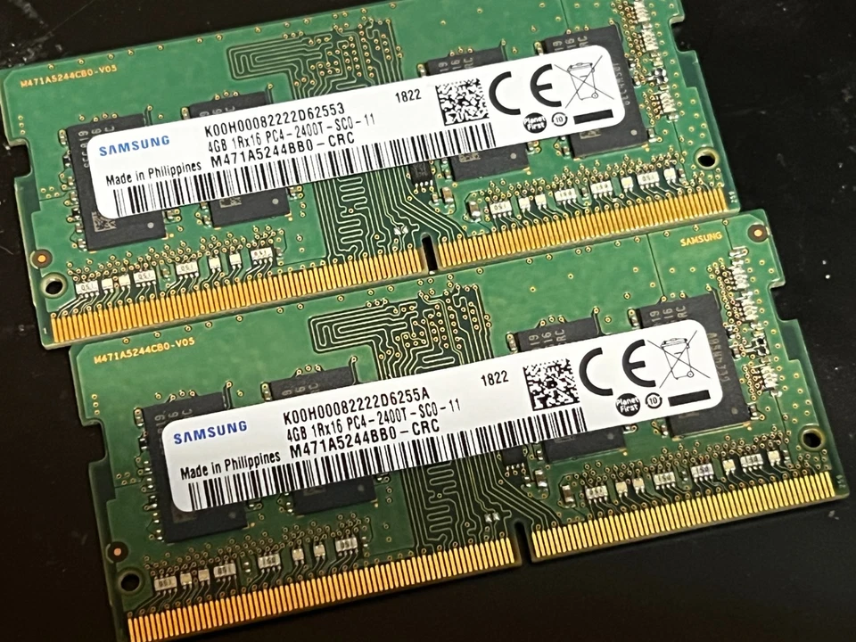Samsung 8GB DDR4-2400 PC4-19200 1Rx16 SODIMM Laptop Memory RAM M471A5244BB0-CRC - Image 1 of 1