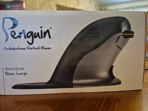 Posturite Penguin USB Wired Ambidextrous Ergonomic Mouse Vertical Large MAC PC - Picture 1 of 4