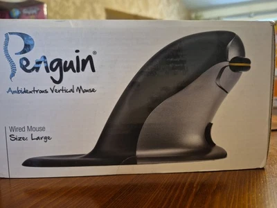 Posturite Penguin USB Wired Ambidextrous Ergonomic Mouse Vertical Large MAC PC - Image 1 of 4