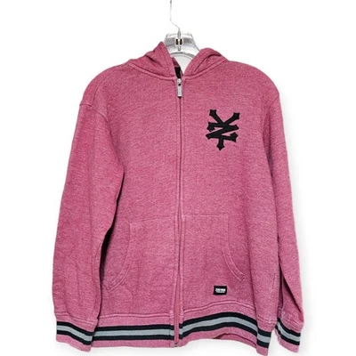 Boys Maroon Large Zoo York Zip up Hoodie Shell 60% Cotton 40% Polyester - Image 1 of 4