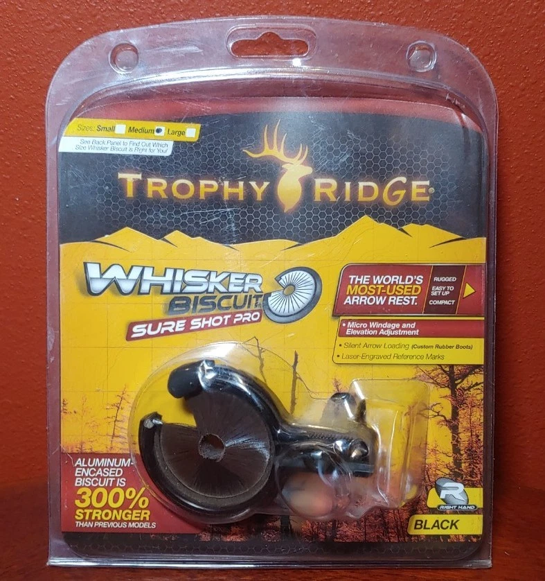 Trophy Ridge Sure Shot Pro Whisker Biscuit Rest Right Hand Medium Black  - Image 1 of 3