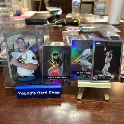 Лот из 4 хромированных карт Josh Hamilton Bowman And Topps - Изображение 1 из 4