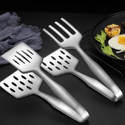  2PC Acciaio inossidabile Acciaio inossidabile Food Morse Bistecca Pesci Pesce - Immagine 1 di 4