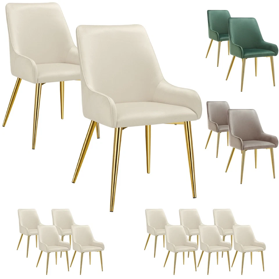 Sedia Sala Pranzo Effetto Velluto Imbottita Cucina Salotto Poltrona 120 kg - Immagine 1 di 1