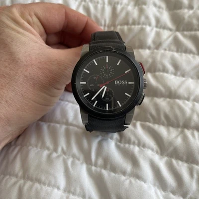 Hugo Boss 1512979 men's chronograph watch Black Nylon Strap neo. Used - Image 1 of 4