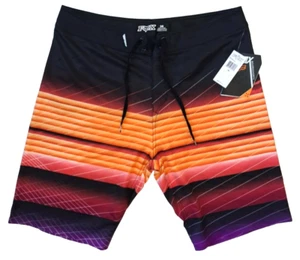Fox New Mens Astro Swim Board Shorts Stretch 80's Graphic 30 Inseam 11" - Picture 1 of 5