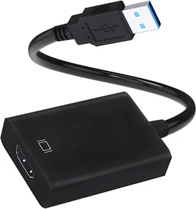 USB A to HDMI Display Adapter -USB 3.0/2.0 to HDMI 1080P Cable Converter Adapter - Picture 1 of 12