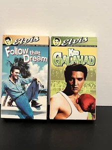 Elvis Presley Lot Of 2 VHS Follow That Dream & Kid Galahad Commemorative Collect - Picture 1 of 24