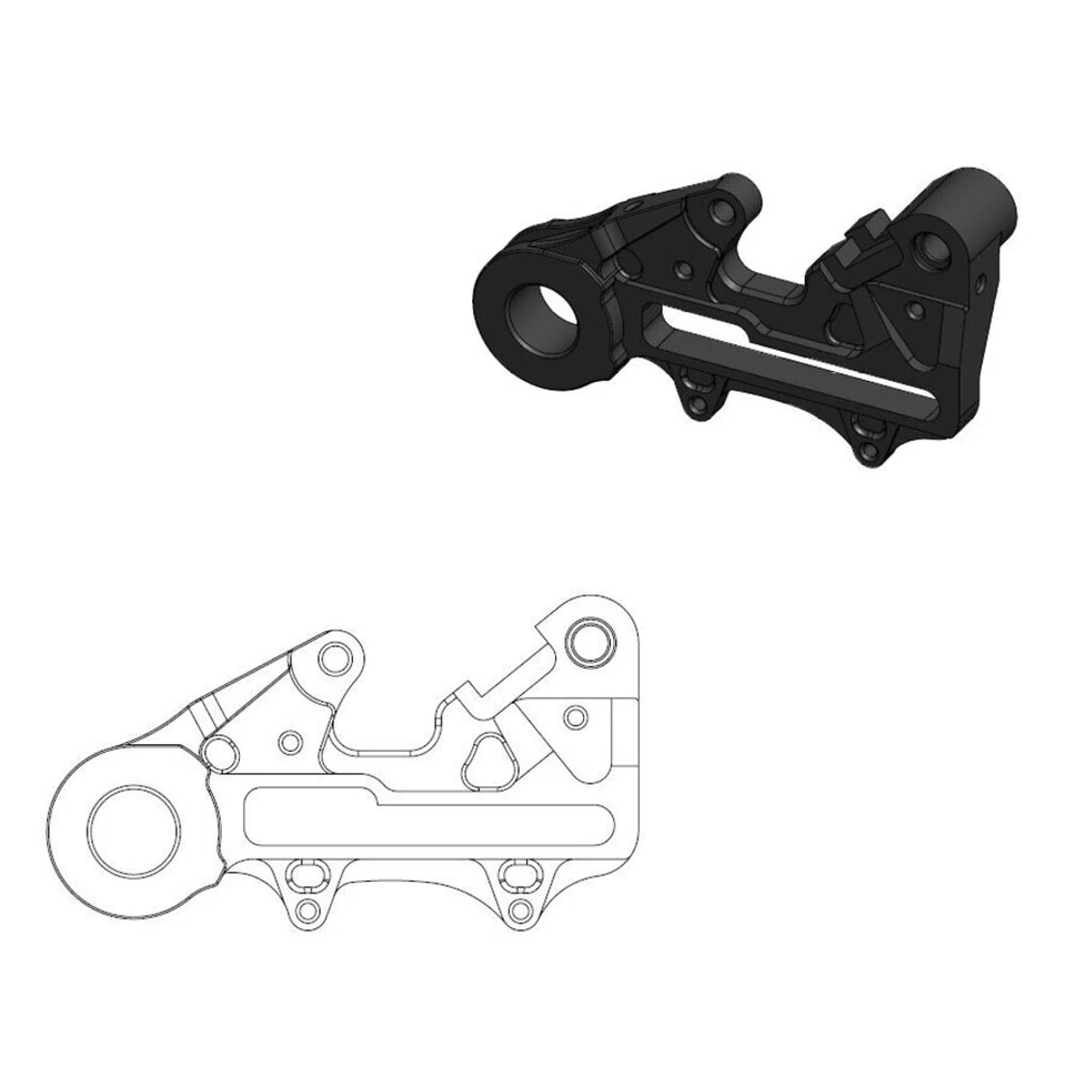 Adaptador pinza trasera MotoMaster para KTM 300 SX 2023-2025 Foto 1 de 1