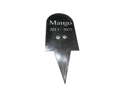 Marcador de túmulo para animais de estimação lápide aço inoxidável ou placas personalizadas - Imagem 1 de 4