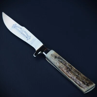 Cuchillo de caza de hoja fija Hubertus de colección nuevo en caja caja original papeles Foto 1 de 4