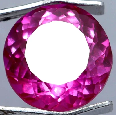 Piedras preciosas sueltas certificadas de 30 quilates zafiro rosa natural corte redondo Foto 1 de 4