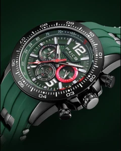 Reloj deportivo de cuarzo para hombre cronógrafo LED analógico movimiento japonés impermeable - Imagen 1 de 12