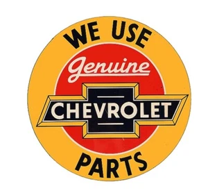Garage Sign - Chevrolet Genuine Parts - Circle 15" | Easy to Hang Décor Wall  - Picture 1 of 2