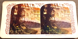 Stereoview SINGAPORE INDIA Palace PRINT Card - Picture 1 of 3