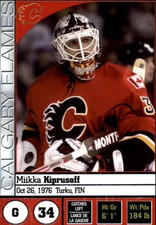 2008-09 Panini Stickers Calgary Flames Hockey Card #146 Miikka Kiprusoff