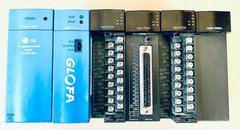 LG Programmable Logic Controller GM6-PAFB +GM6-CPUA+G61-D22A+G6Q-TR4A+G6Q-RY2A+G - Image 1 of 4