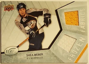 2008-09 Upper Deck Ice Frozen Fabrics #FFWB Shea Weber Yellow/WW Jsy (Predators) - Picture 1 of 1