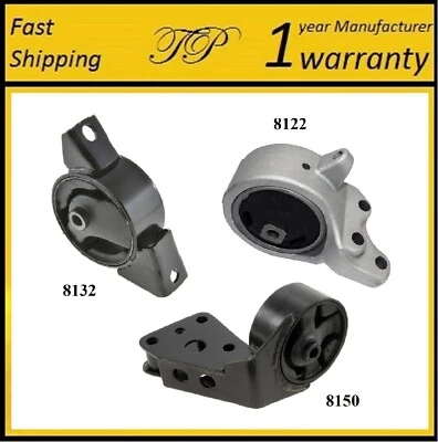 3PCS MOTOR & TRANS MOUNT FIT 1993-2017 NISSAN TSURU 16 Valves, 1.6L & 2.0L -AUTO - Image 1 of 4