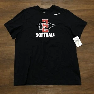 NEW Nike San Diego State Aztecs T-shirt Black Mens Size XL Short Sleeve Softball - Picture 1 of 12