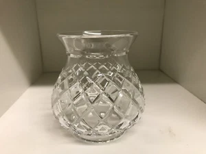 Clear Cut Thick Glass Lamp Shade Hurricane Candle Holder - Picture 1 of 7