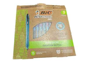 Bic Eco Lutions Gel 9 Retrctable Gel Pens - Picture 1 of 4