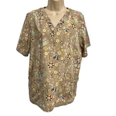 Tafford Bronceado Silenciado Pastel Estampado Floral Cuello en V Mediano Usado Foto 1 de 4