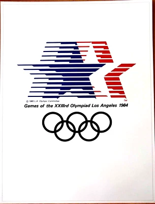 Póster Olímpico - 1984 Los Ángeles - GRANDE - 31,5"x 23,25" (80 x59 cm) Foto 1 de 4