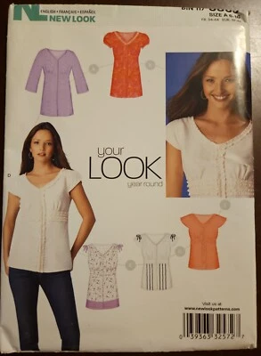 New Look Simplicity Tops & Pullover Size 6 8 10 12 14 16 UNCUT Sewing Pattern - Image 1 of 4