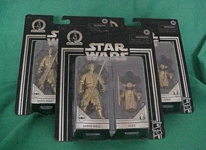 1999 Star Wars Commemorative Ed. Skywalker Saga GOLD DARTH MAUL YODA Lot of 3 - Picture 1 of 3
