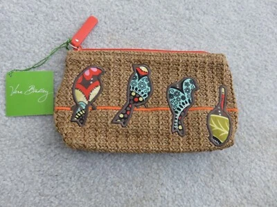 Vera Bradley "Flower Shower" Straw Pouch/Cosmetic Bag - Image 1 of 3