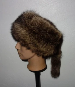 Pelliccia di procione cacciatore cappello procione cappello caccia pelliccia berretto Schapka cappello di pelliccia 5 - Foto 1 di 7