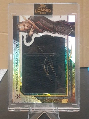 2020 Topps WWE Fully Loaded Shinsuke Nakamura Jumbo Mat Relic Auto 007/199 - Image 1 of 2