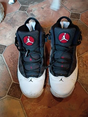 Size 10.5 - Jordan 6 Rings Black White Gym Red 2017 - Image 1 of 4