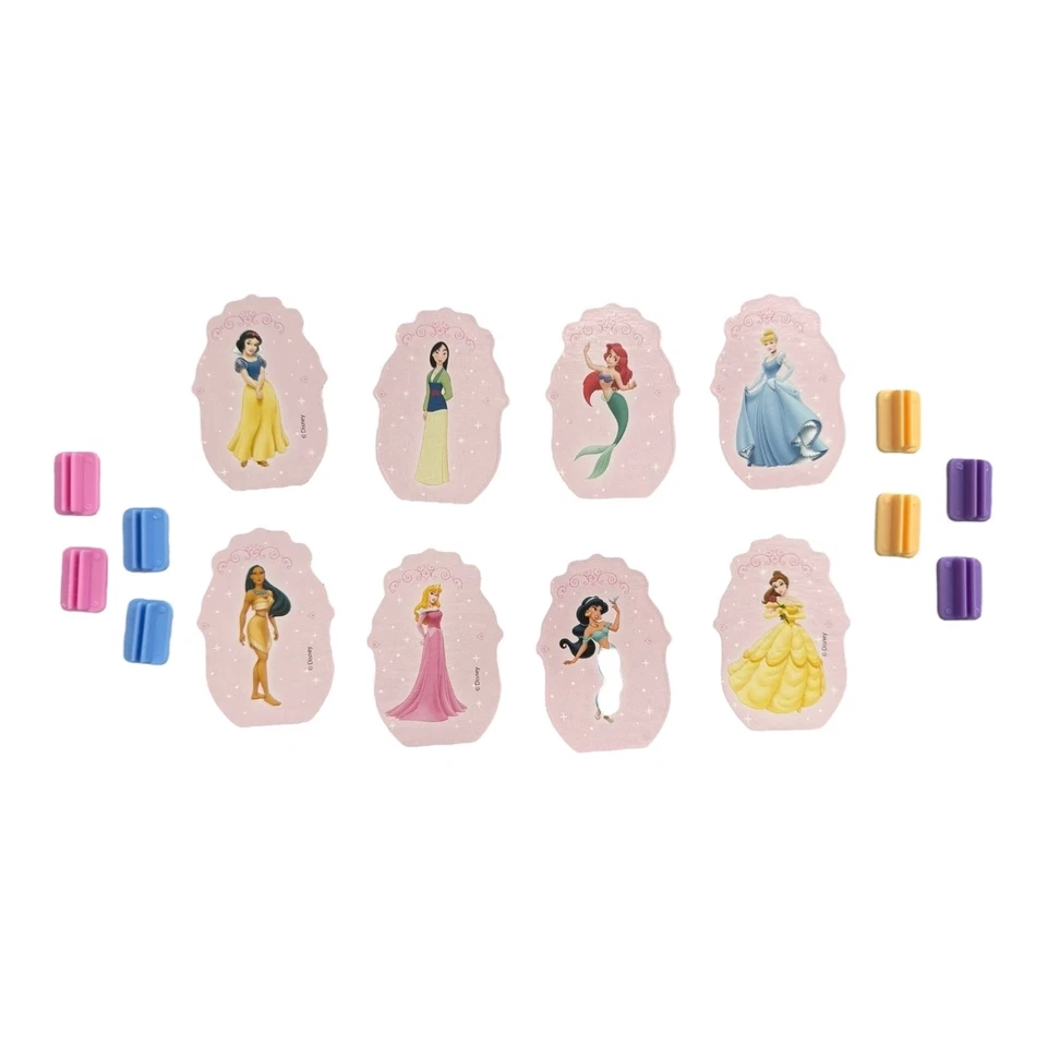 Monopoly Junior Disney Princess Edition Complete Set of 8 Movers and Stands - Image 1 of 1