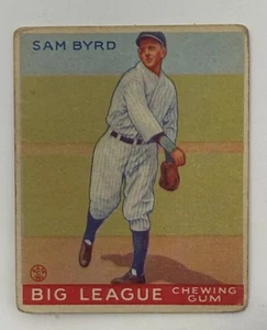 1933 Goudey #157 SAM BYRD BIG LEAGUE CHEWING GUM - Foto 1 di 2
