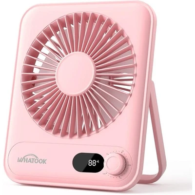 Ventilador de mesa portátil 100 velocidades alimentado por bateria ventilador de mesa silencioso escritório acampamento - Imagem 1 de 4