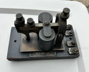 Antyczny Western Union Telegraph Sounder 1B 400 OHMS Kod Morse'a USA Ham Radio - Zdjęcie 1 z 8