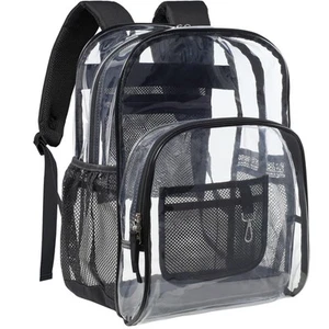 PACKISM Clear Backpack - 17 inch Large Clear Backpacks for School, Heavy Duty... - Picture 1 of 9