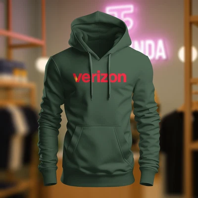 Verizon Communications 徽标 HOODIE Funny 美国制造 S-3XL — 第 1/2 张图片