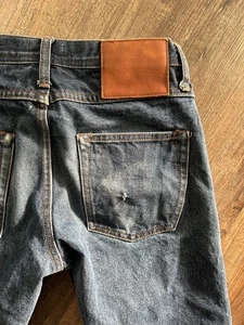 Unbranded authentic blue selvedge denim fade whisker straight leg jeans 28 34 - Picture 1 of 9