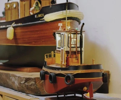 DIY 1:18 220mm Q1 Mini Tugboat Rescue simulation RC ABS RC model kit - Image 1 of 4