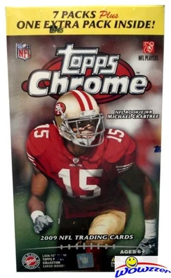 2009 Topps CHROME Football Factory Sealed Blaster Box! Mathew Stafford RC YR! - Image 1 of 4