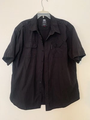 Ecko Unltd  Men Shirt XXL Black Short Sleeve Chest Pockets Button Up Shirt - Image 1 of 4