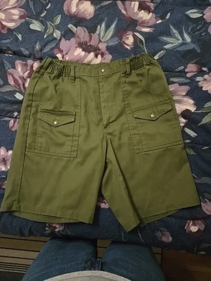Pantalones Cortos Carga Vintage Boy Scouts Of America Talla 34 BSA Uniforme Oficial Verde Foto 1 de 4