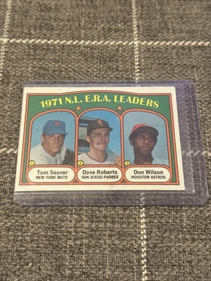 Lote 1972 Topps de NL Pitching/E.R.A. Líderes de arremesso de líderes/batidas e AL - Imagem 1 de 4